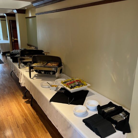 photo of the Community Center catering table