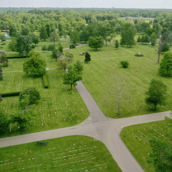 overheard photo of the Permanent Memorials Grounds